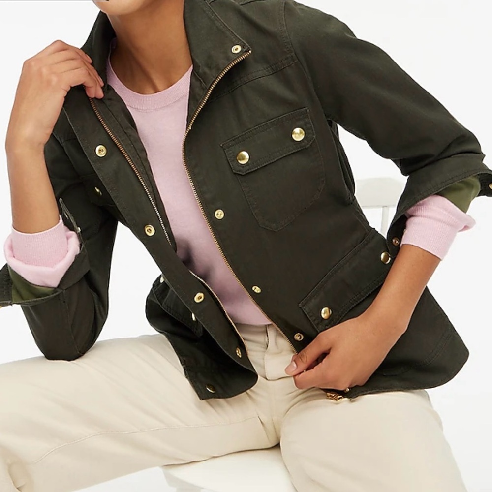 J. Crew Resin-coated twill field jacket